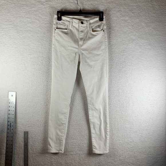 Sam Edelman The Stiletto Jeans Women's 26 White Stretch High-Rise 5-Pockets 8136 - Picture 1 of 9